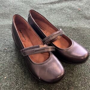Women Hush Puppies Mary Jane Black Epic Comfy Shoes Sz 9.5 Loafer Casual Office